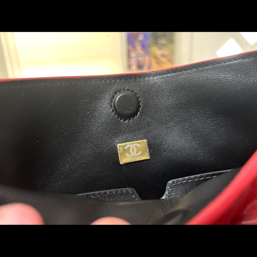 Chanel Red Clutch with Gold Accent - Picture 4 of 6